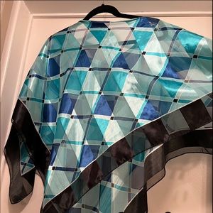 Two one-size fits all shawls